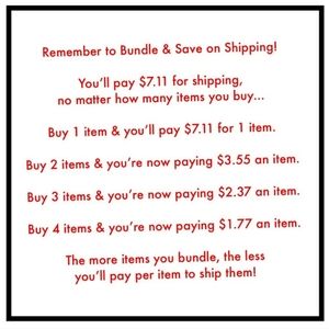 Bundle & save on shipping!!!